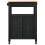 VidaXL vidaXL Kitchen Trolley MONZA Black 60 x 40 x 88.5 cm Solid Pine Wood 4