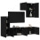 VidaXL vidaXL TV Wall Unit Wall-mounted 5 pcs Black Oak Engineered Wood 2