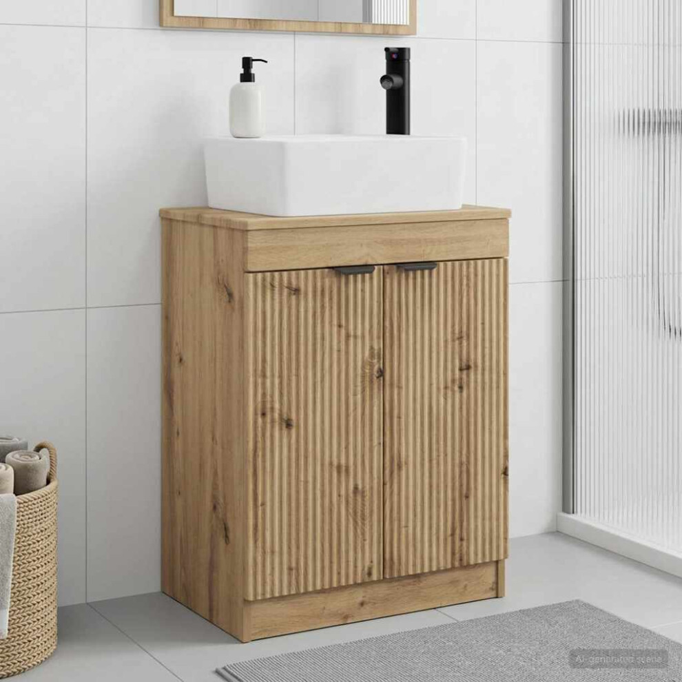 Vidaxl Bathroom Vanity With Sink Artisan Oak 54 X 35 X 83 Cm