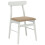 VidaXL vidaXL Dining Chair 2 pcs White and Brown Solid Rubber Wood 4