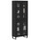 VidaXL vidaXL Highboard 2 pcs Black Oak Engineered Wood and Glass 3