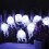 Halloween spook-schedel lichtslinger 10 witte LED's 4