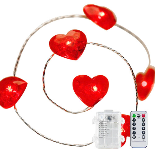 LED heart-shaped copper wire string lights 20 pcs 1