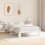 VidaXL vidaXL Bed Frame with Headboard White 120 x 190 cm Solid Pine Wood 3