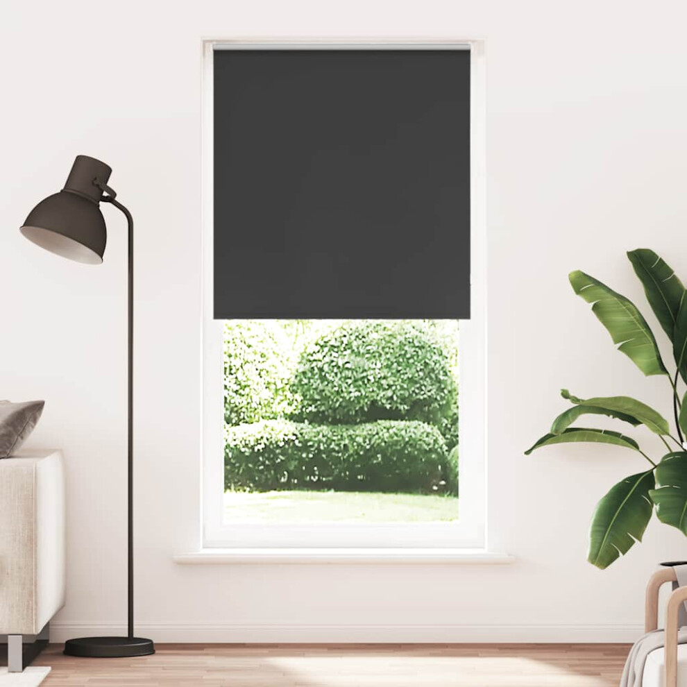 Vidaxl Roller Blind Blackout Black 110X230 Cm Fabric Width 105.7 Cm Polyester