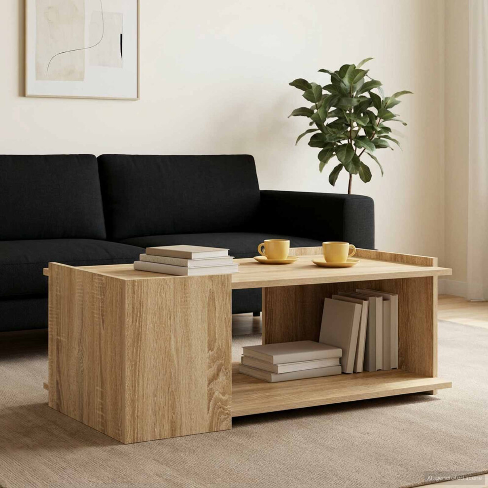 Vidaxl Coffee Table Sonoma Oak 90 X 50 X 33 Cm Engineered Wood