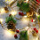 Christmas string lights safflower red fruit decoration 10m 6