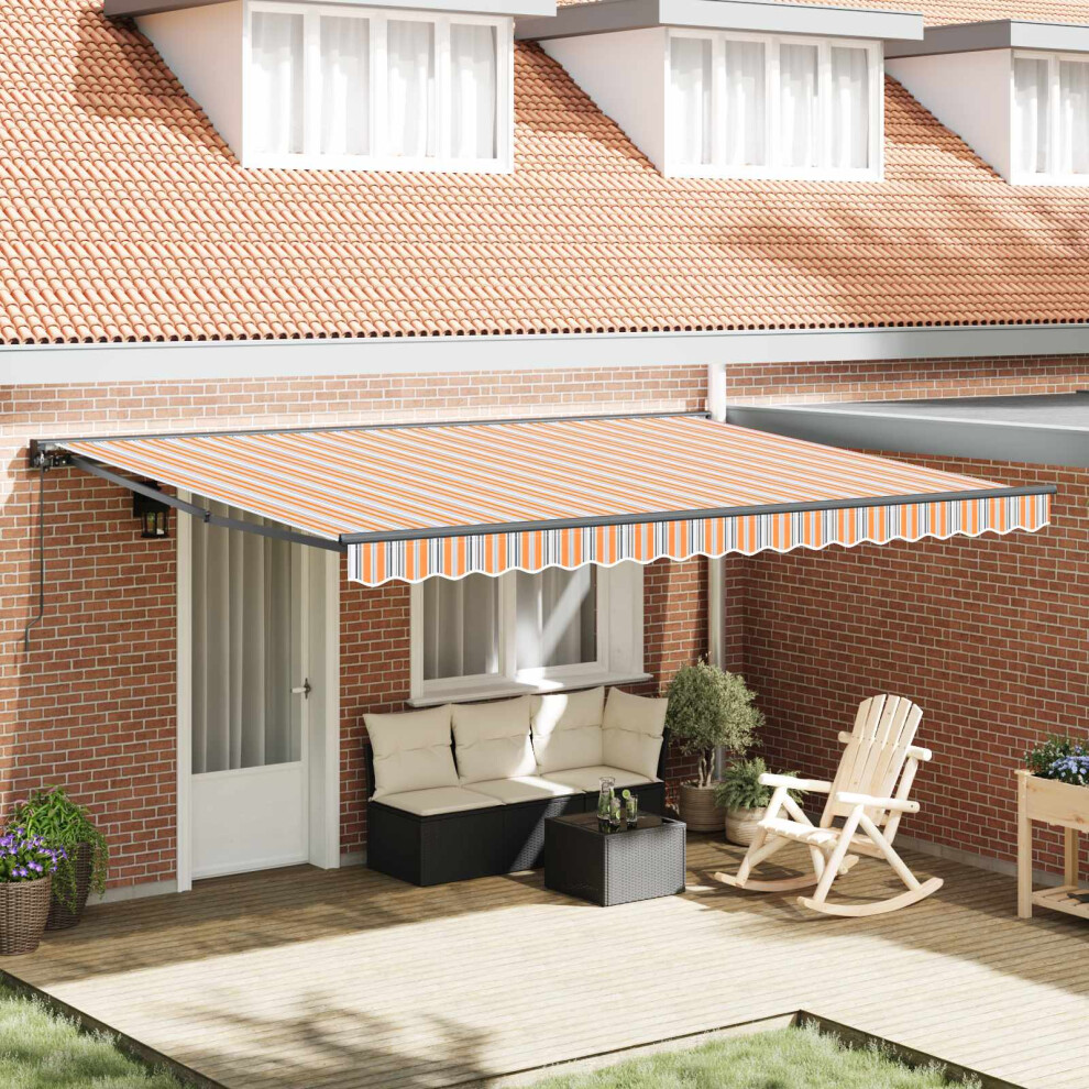 Vidaxl Awning Frame Blue And Orange 450 X 300 Cm