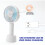 Draagbare USB-oplaadbare handventilator met telefoonhouder, 3 2