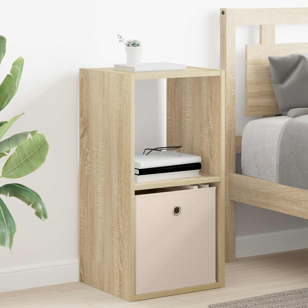 Vidaxl Bedside Table Sonoma Oak 35 X 32 X 68.5 Cm Engineered Wood
