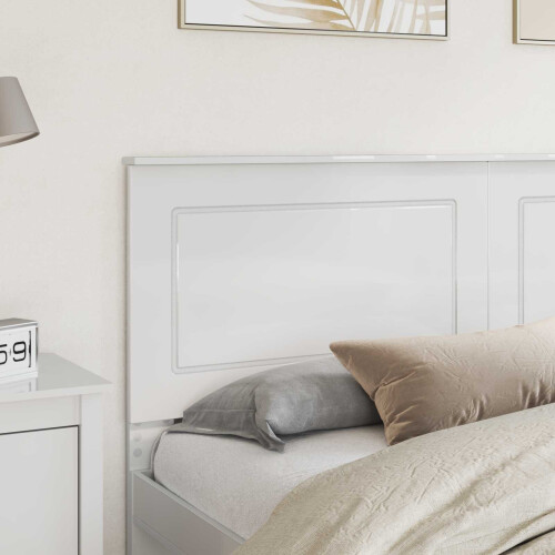 VidaXL vidaXL Headboard Gloss White 100 cm Engineered Wood 2