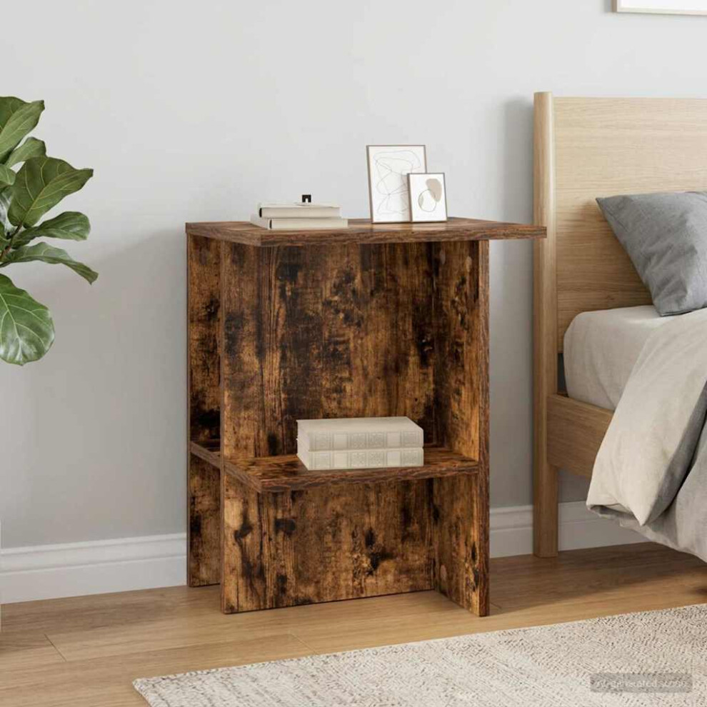 Vidaxl Coffee Table Smoked Oak 40 X 30 X 49 Cm Engineered Wood