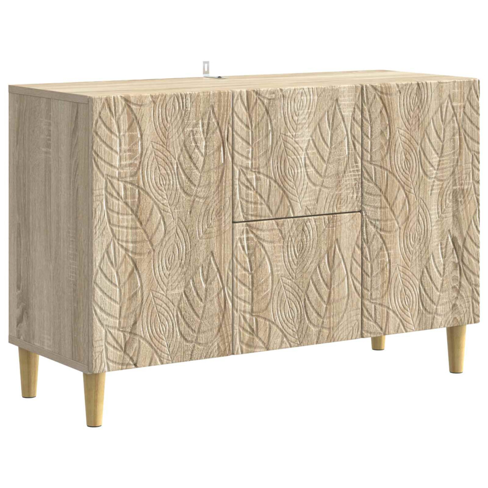 Vidaxl Sideboard Sonoma Oak 89 X 34.5 X 60 Cm Engineered Wood