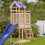 VidaXL vidaXL Play Tower Brown 52.5 x 110.5 x 215 cm Solid Pine Wood 1
