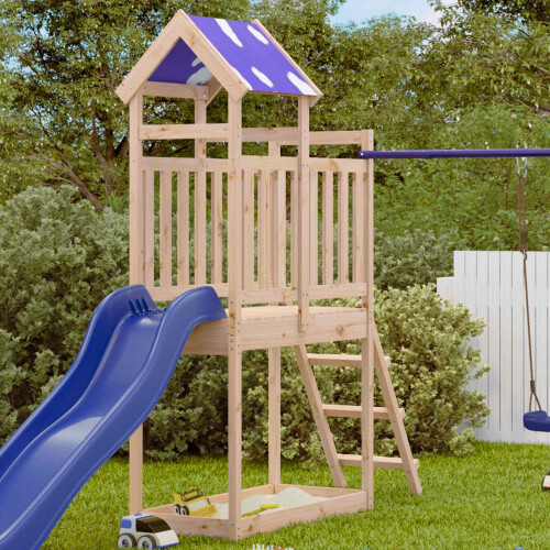 VidaXL vidaXL Play Tower Brown 52.5 x 110.5 x 215 cm Solid Pine Wood