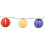 Red White Blue LED Lantern String Lights Outdoor 10m 2