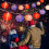 Red White Blue LED Lantern String Lights Outdoor 10m 6