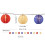 Red White Blue LED Lantern String Lights Outdoor 10m 3