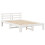 VidaXL vidaXL Bed Frame with Headboard White 120 x 190 cm Solid Pine Wood 5