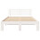 VidaXL vidaXL Bed Frame with Headboard White 120 x 190 cm Solid Pine Wood 4