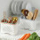 Utensil Holder for Sink with Drain Rack, 6-Compartment 6