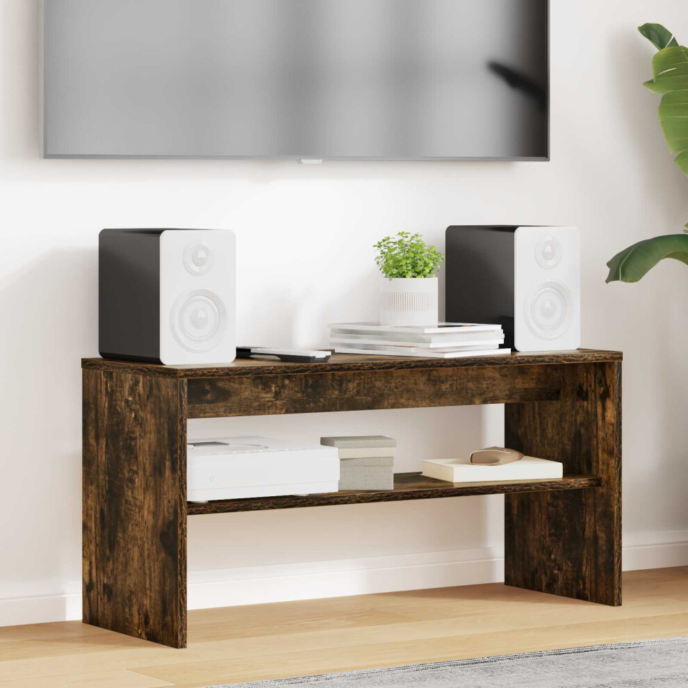 Vidaxl Tv Cabinet Smoked Oak 80 X 30 X 40 Cm Engineered Wood