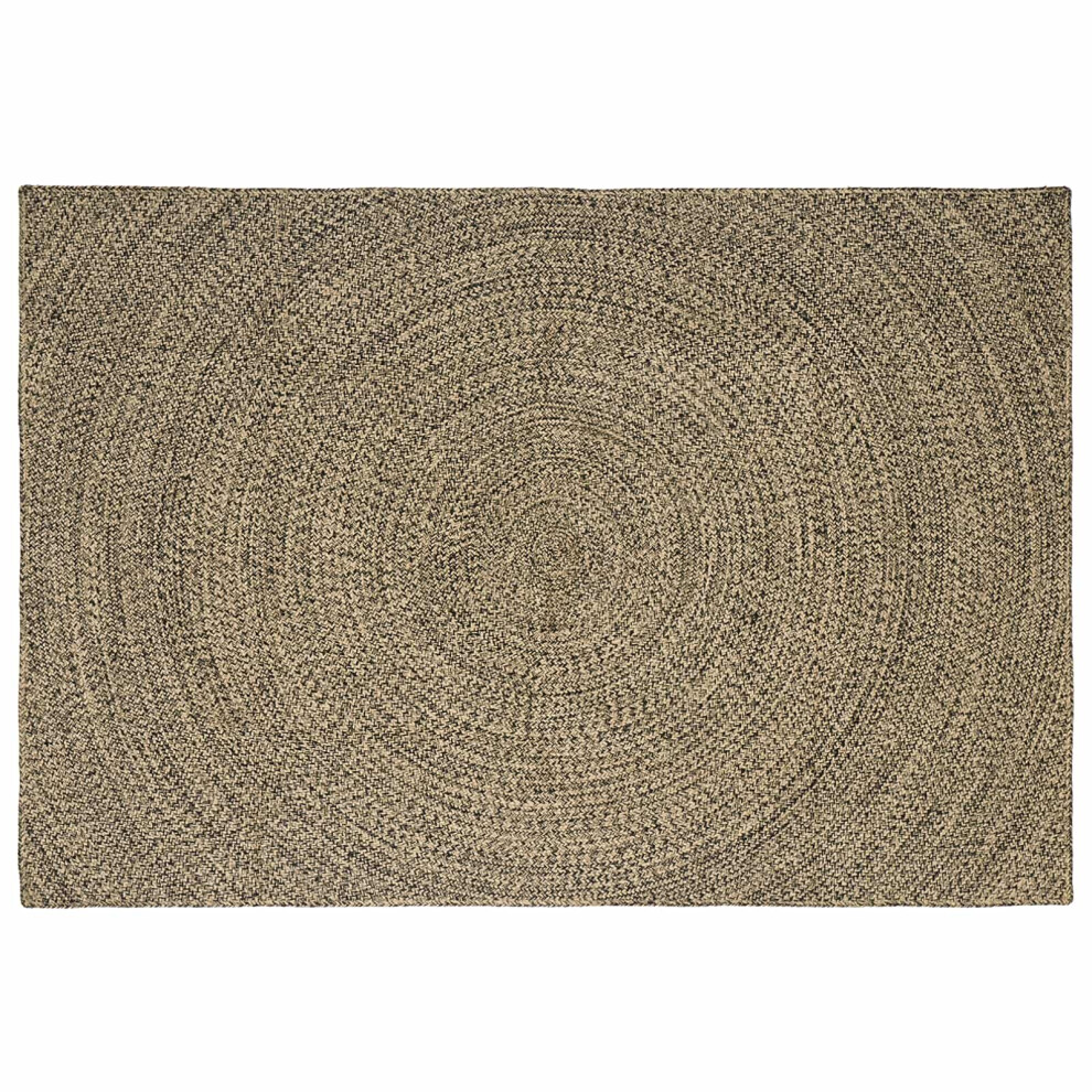 Vidaxl Area Rugs Natural And Black 160 X 230 Cm Jute