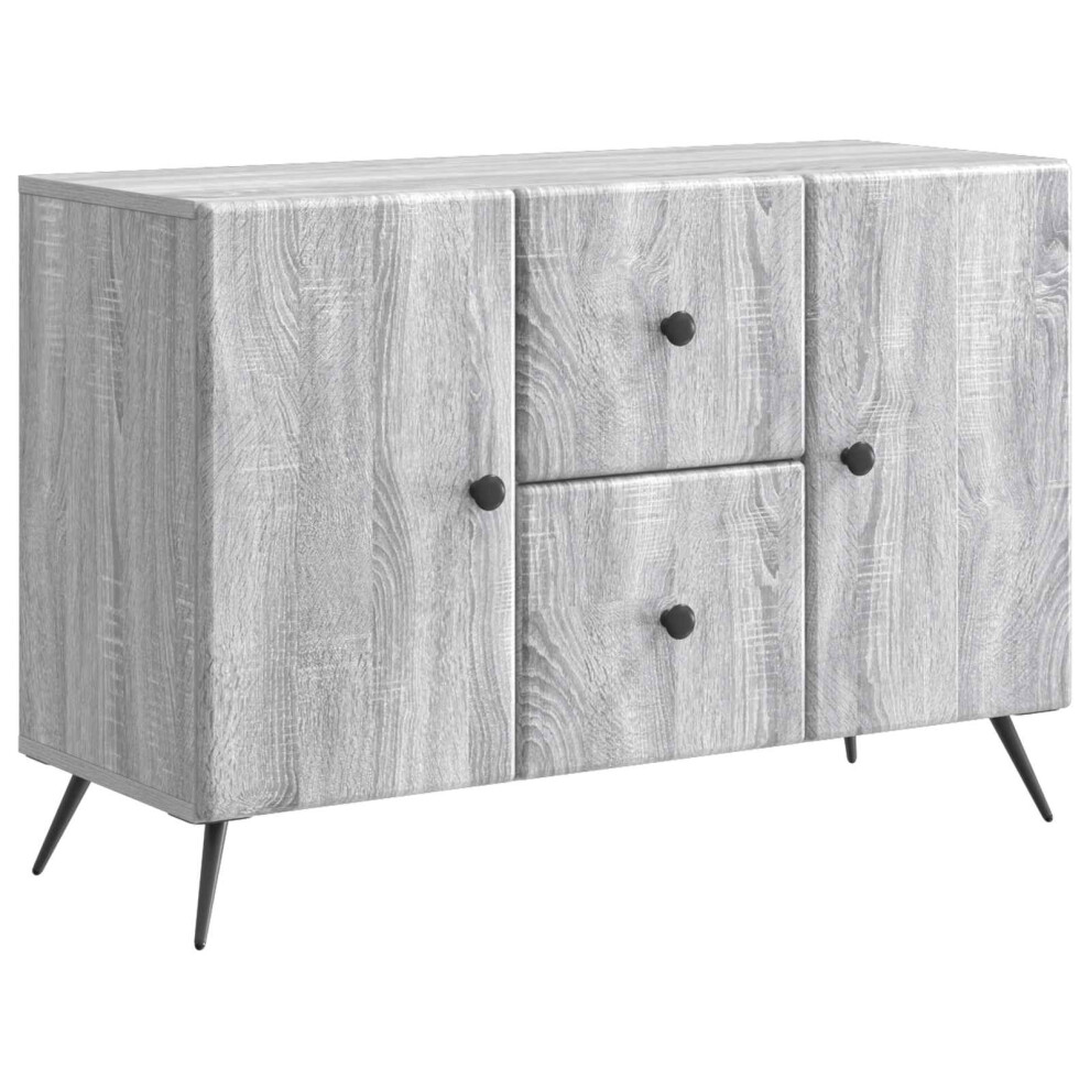 Vidaxl Sideboard Sonoma 89 X 34.5 X 60 Cm Engineered Wood Grey