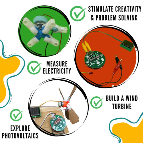 Renewable Energy STEM Kit, DIY Solar Panel & Wind Turbine Science Experiment Set Hands-On Engineering & Electronics Learning Kit 2