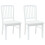 VidaXL vidaXL Dining Chairs 2 pcs White 50 x 52.5 x 91 cm Solid Rubber Wood 2