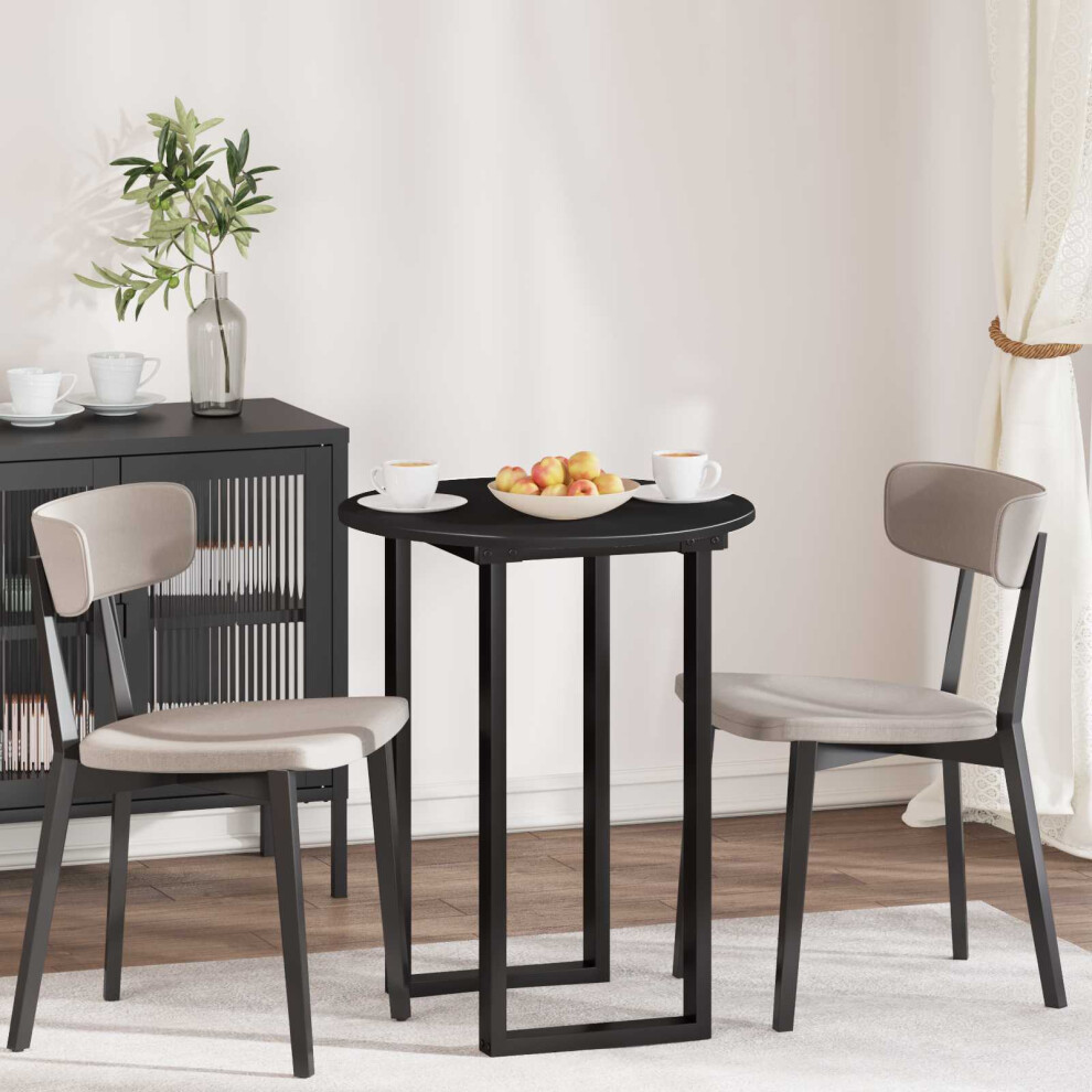 Vidaxl Table Top Black Ø 60 X 1.5 Cm Engineered Wood