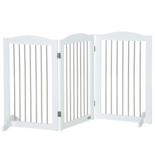 Cancelletto di sicurezza pieghevole a 3 pannelli per cani e barriera per scale, bianco, 154x30x80 cm