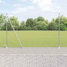 vidaXL Welded Wire Fence with Concrete Base 100 x 1.6 m (W x H)