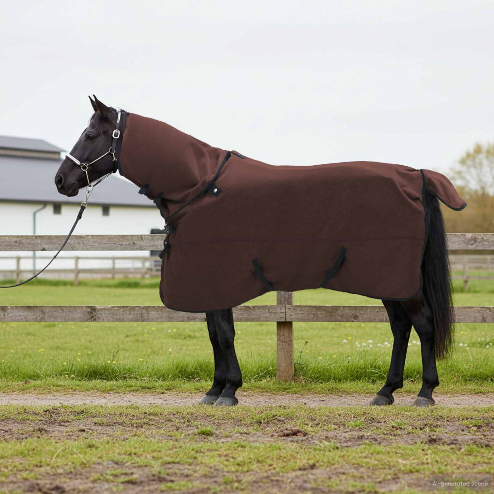 Vidaxl Horse Blanket Full Dark Brown 125 Cm Polyester