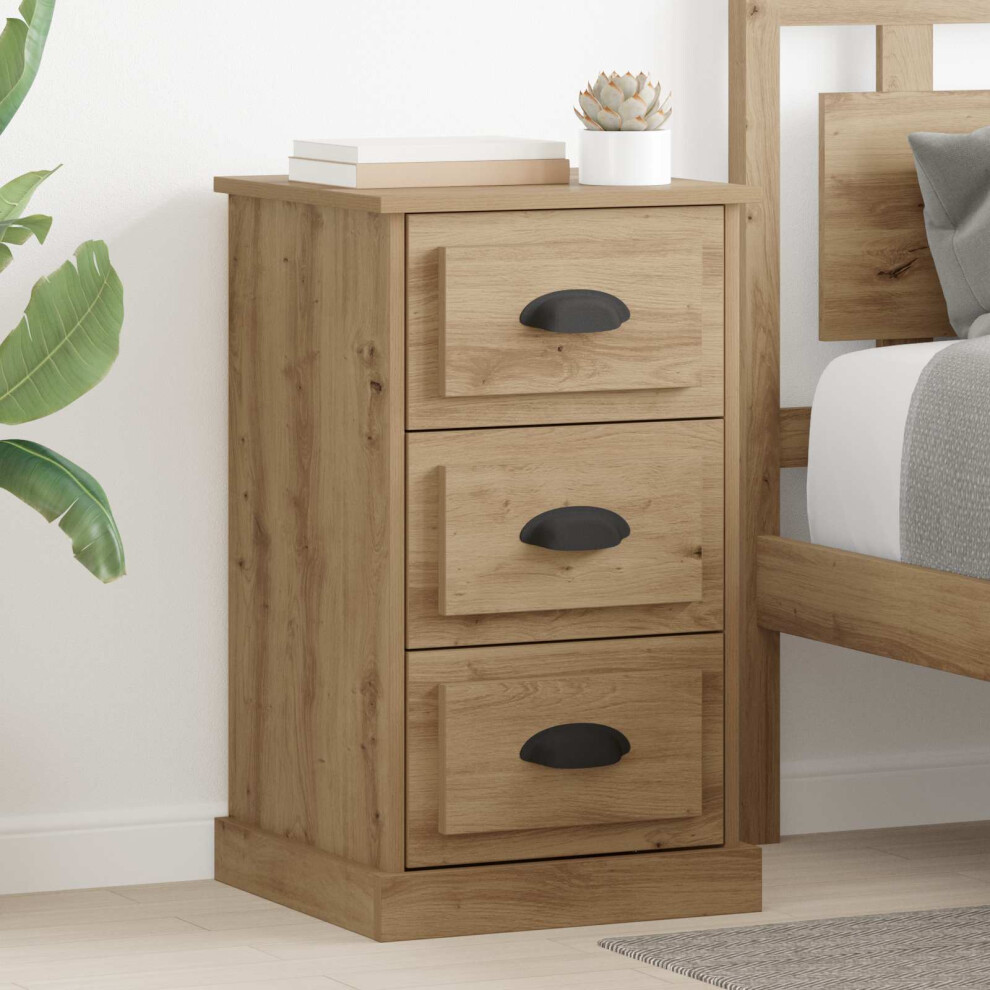 Vidaxl Bedside Cabinet Artisan Oak 39 X 39 X 67.5 Cm Engineered Wood