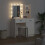 VidaXL vidaXL Dressing Table Set with Drawer 2 pcs White Engineered Wood 4