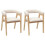 VidaXL vidaXL Dining Chairs 2 pcs Natural 54 x 57 x 73 cm Solid Rubber Wood 2