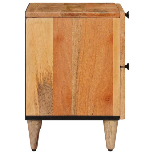 VidaXL vidaXL Bedside Cabinet 2 pcs Natural 40 x 33 x 46 cm Solid Mango Wood 1