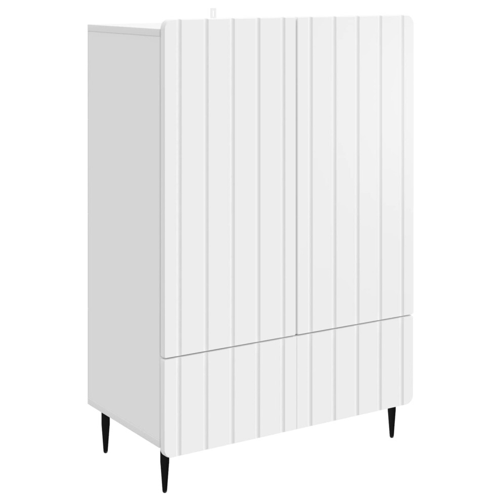Vidaxl Sideboard With Drawer 66 X 34.5 X 97 Cm Engineered Wood White