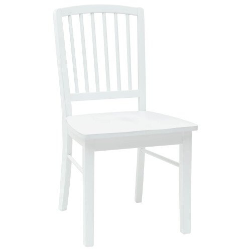 VidaXL vidaXL Dining Chairs 2 pcs White 50 x 52.5 x 91 cm Solid Rubber Wood 2