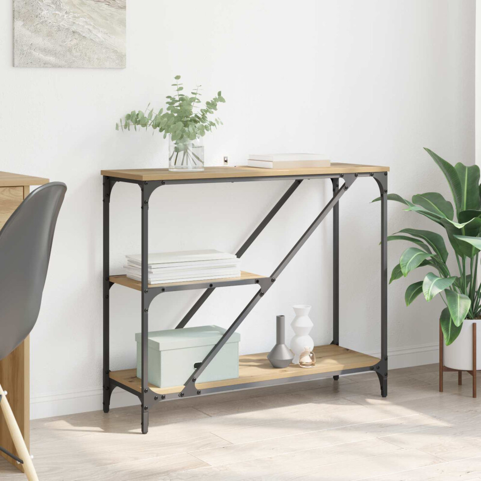 Vidaxl Console Table Artisan Oak 88.5 X 30 X 75 Cm Engineered Wood