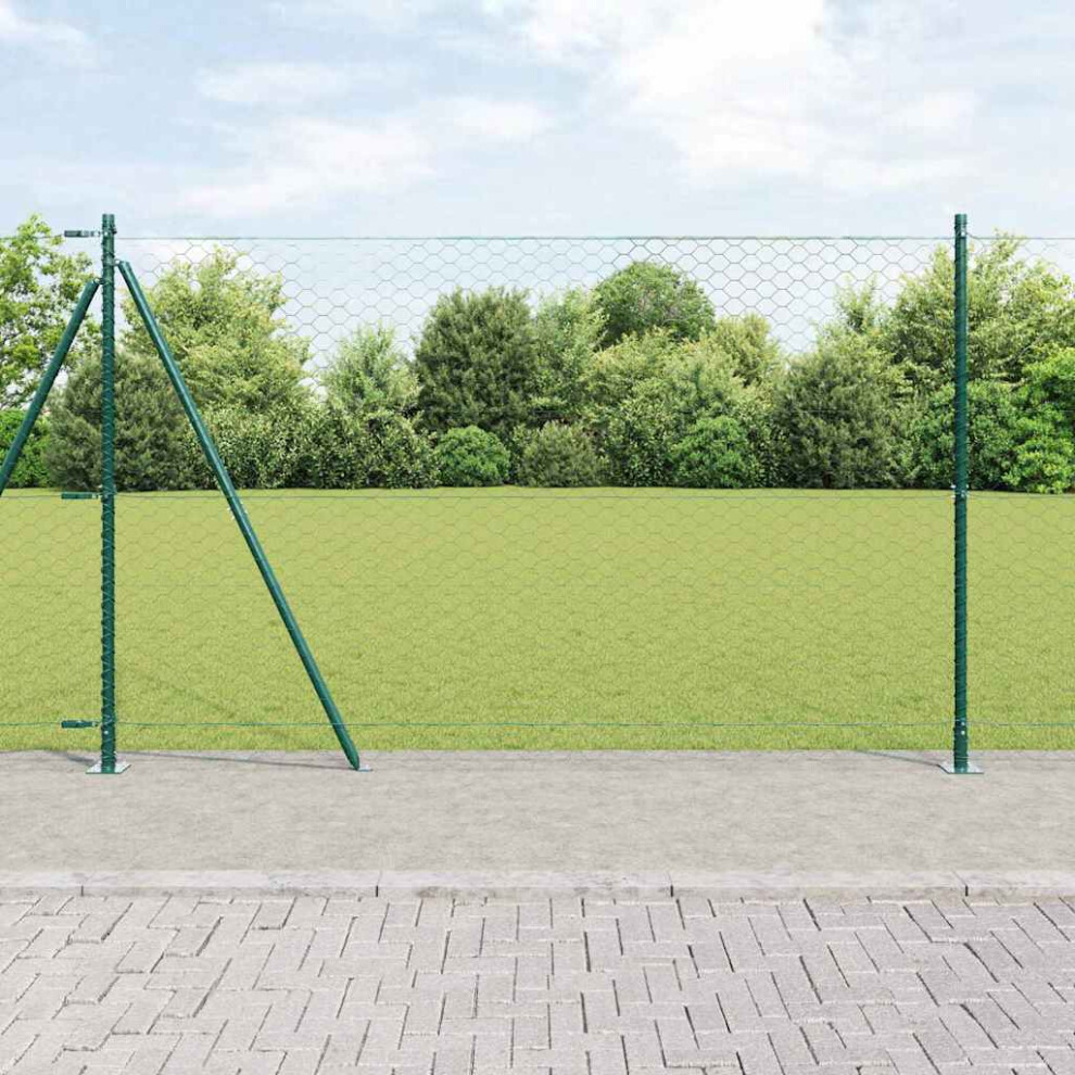 Vidaxl Welded Wire Fence With Concrete Base 25 X 1.4 M (W X H)
