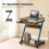 Homcom HOMCOM Movable Computer Desk with 4 Moving Wheels Rustic Brown 4