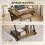Homcom HOMCOM Movable Computer Desk with 4 Moving Wheels Rustic Brown 5