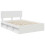 VidaXL vidaXL Bed Frame with Headboard White 150 x 200 cm Solid Pine Wood 4