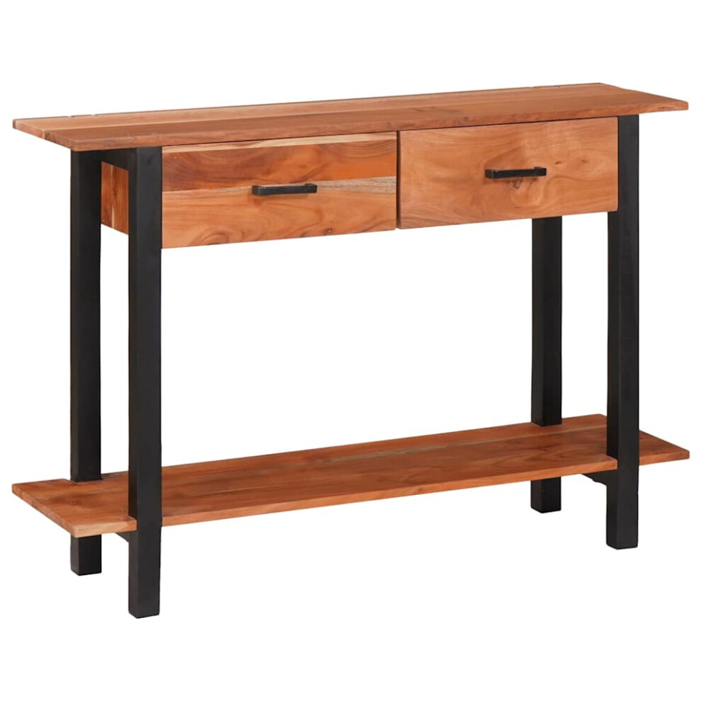 Vidaxl Console Table With Drawer Brown And Black 110 X 30 X 75 Cm Black,Brown