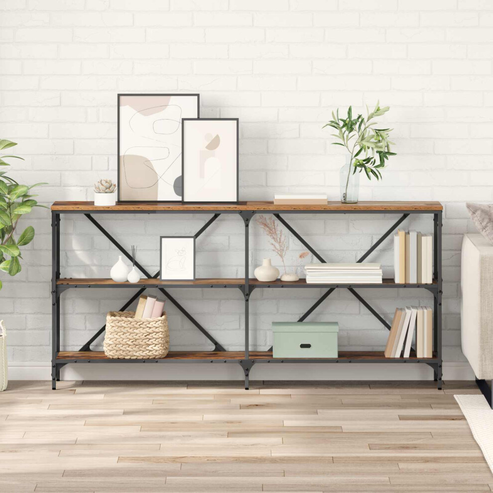 Vidaxl Console Table Old Wood 160 X 30 X 75 Cm Engineered Wood