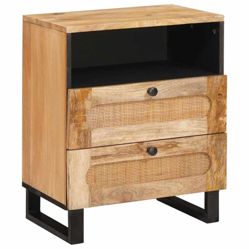 VidaXL vidaXL Bedside Cabinet Natural 50 x 33 x 62 cm Solid Mango Wood