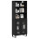VidaXL vidaXL Highboard 2 pcs Black Oak Engineered Wood 2