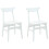 VidaXL vidaXL Dining Chairs 2 pcs White 42 x 47.5 x 81 cm Solid Rubber Wood 2